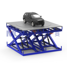 360 degree hydraulic car lift table round turntable electric rotary stage scissor lift rotating platform for car display